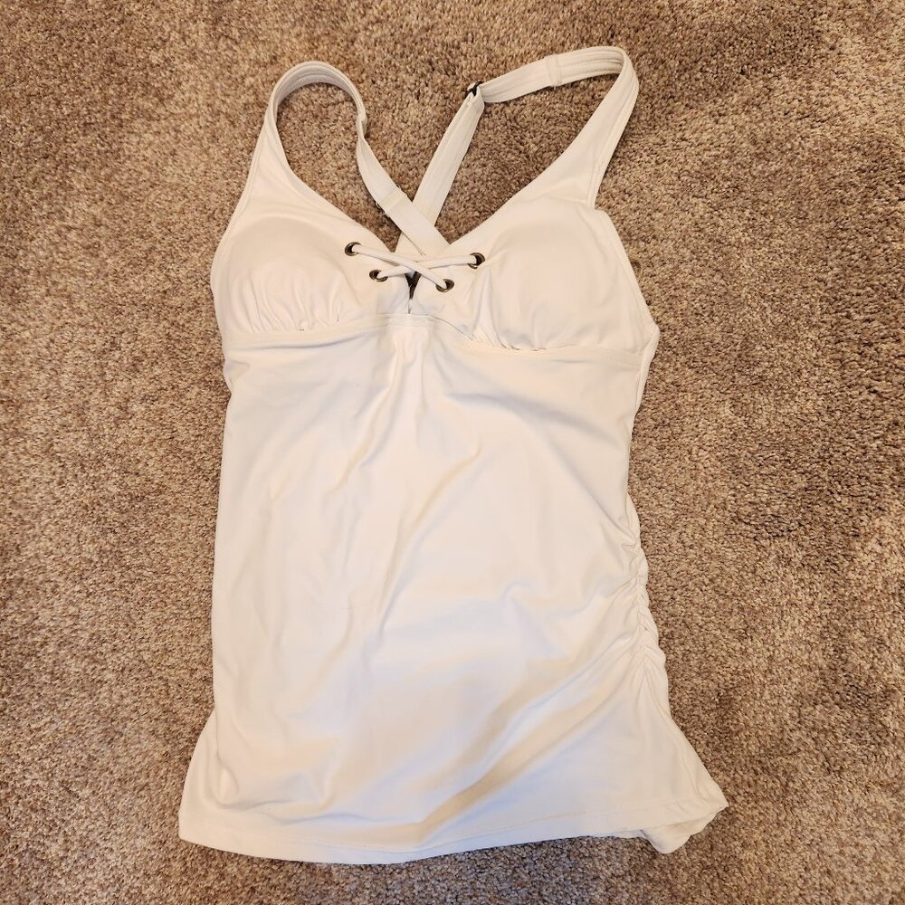 NWT White Krimson Clover Nalu Swm Tankini Top, XS